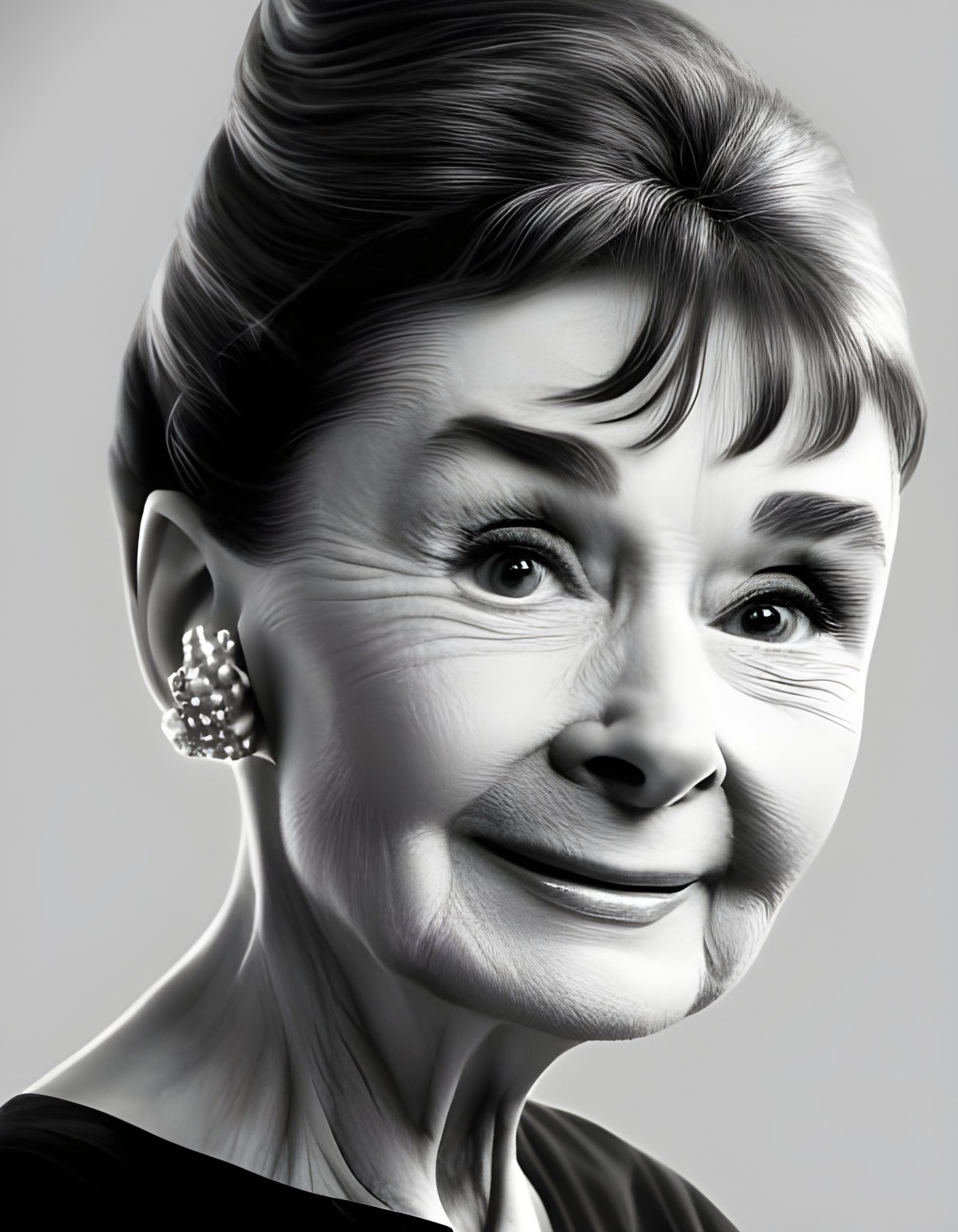 Audrey Hepburn as an 80-Year-Old Woman