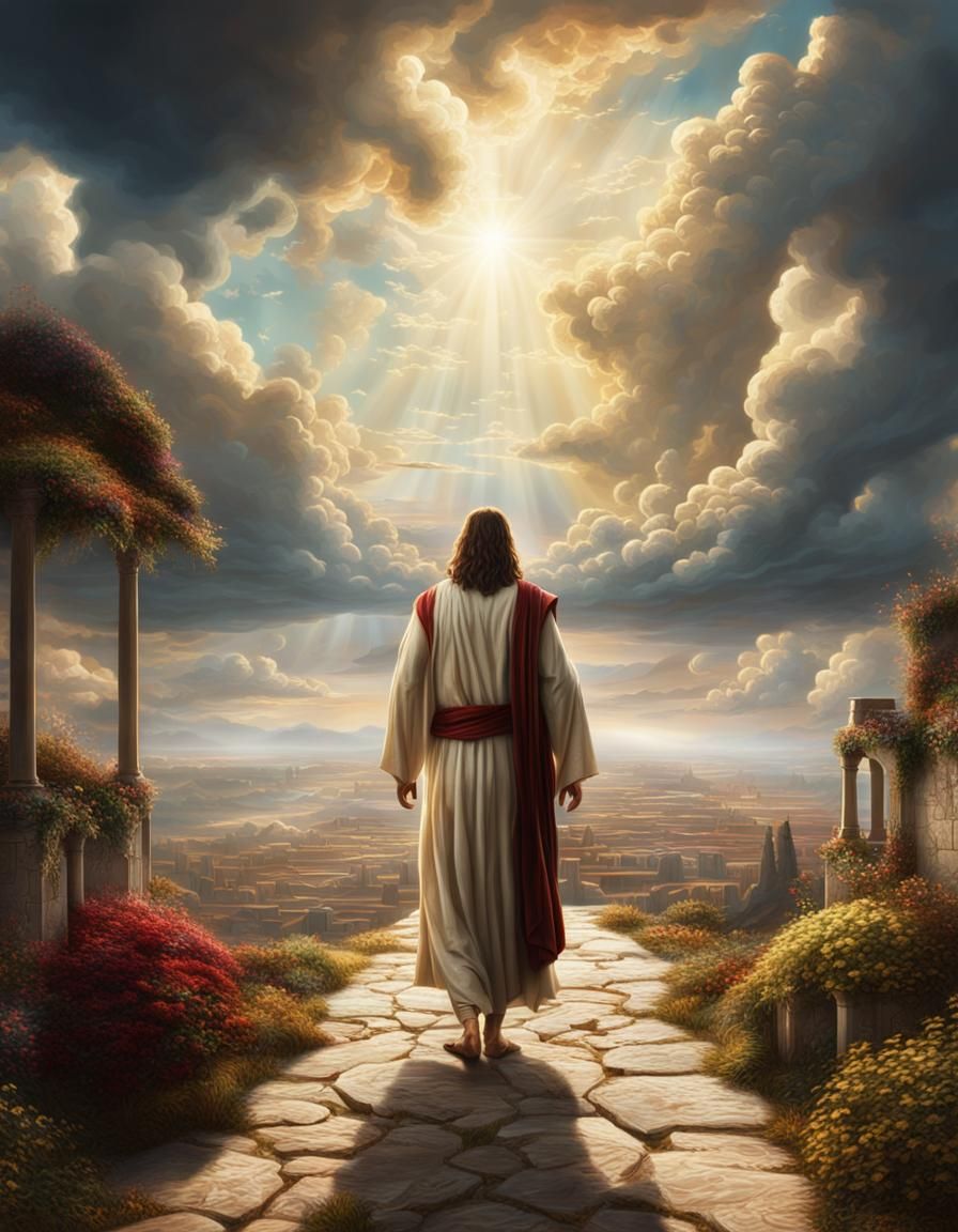 Jesus Welcomes Young Man Home: Digital Matte Painting