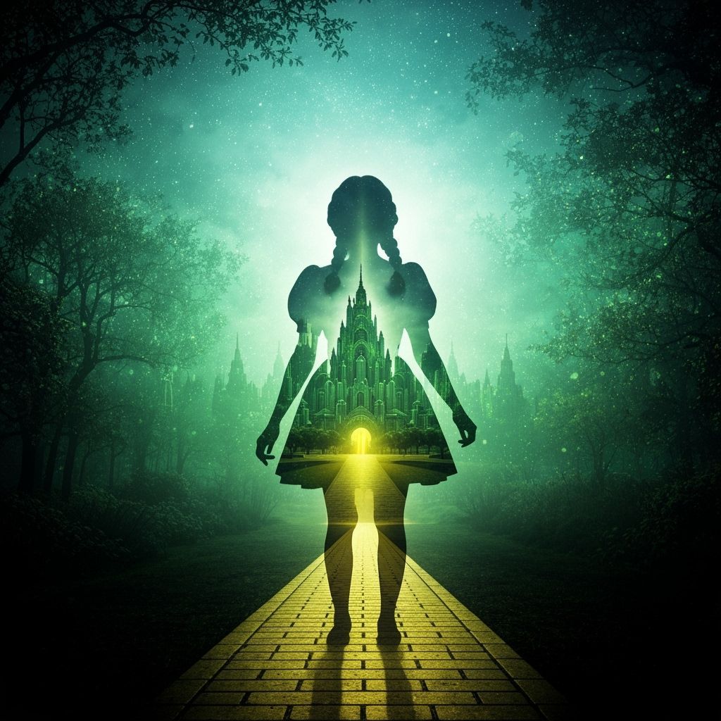 Dorothy Fades into Emerald City on Yellow Brick Road