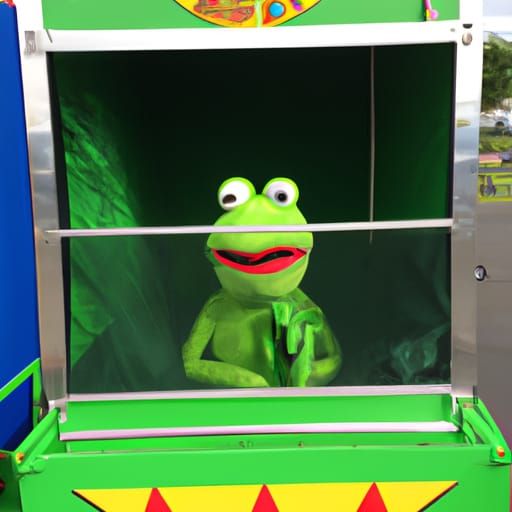 Kermit the Frog in Carnival Dunk Tank