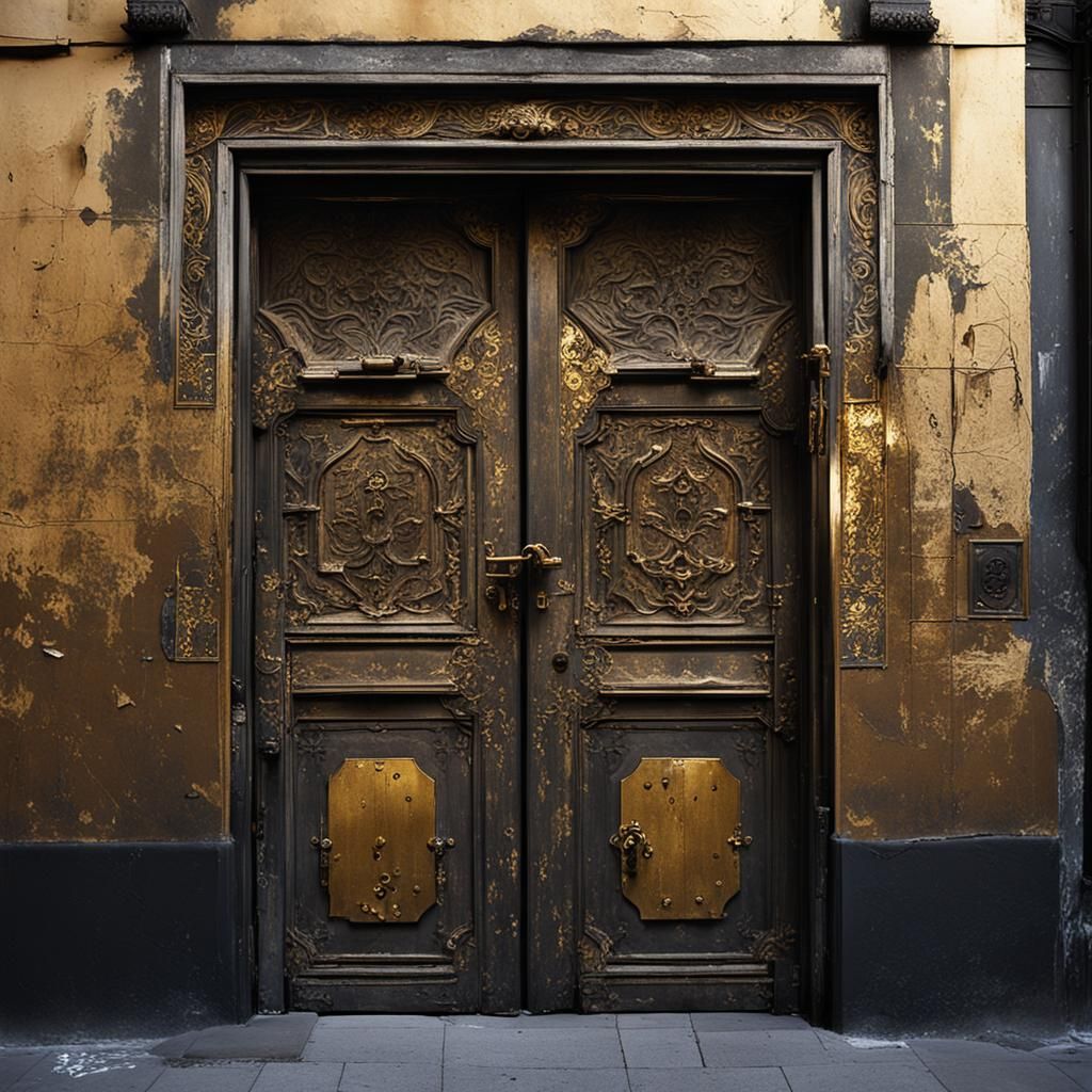 Art Deco Doorway in Neglected Alleyway