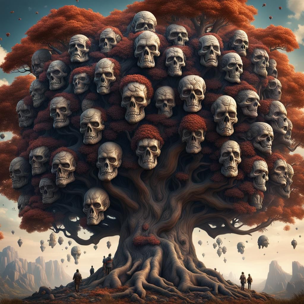 Tree of Skulls: Detailed Matte Painting