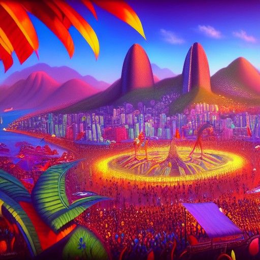 Rio Carnival: Detailed Matte Painting in Unreal Engine