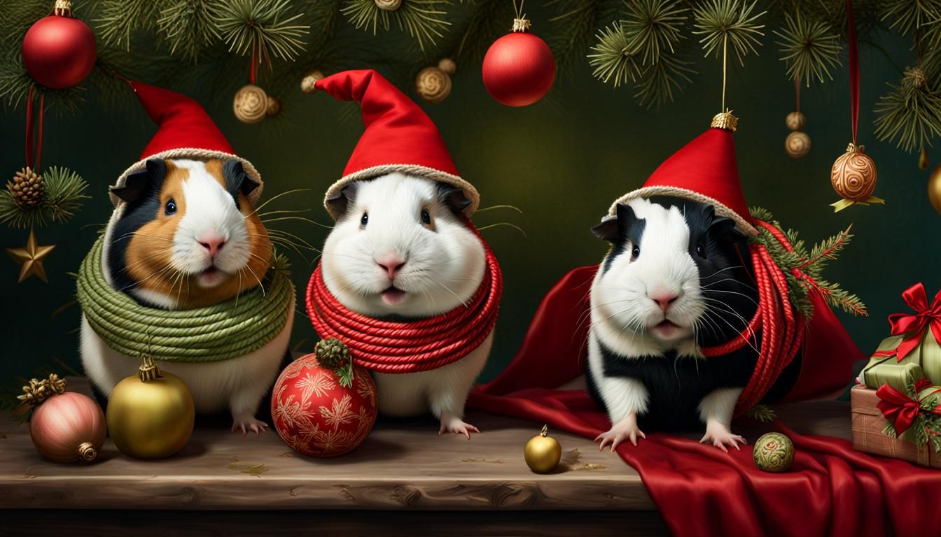 3 wise guinea pigs