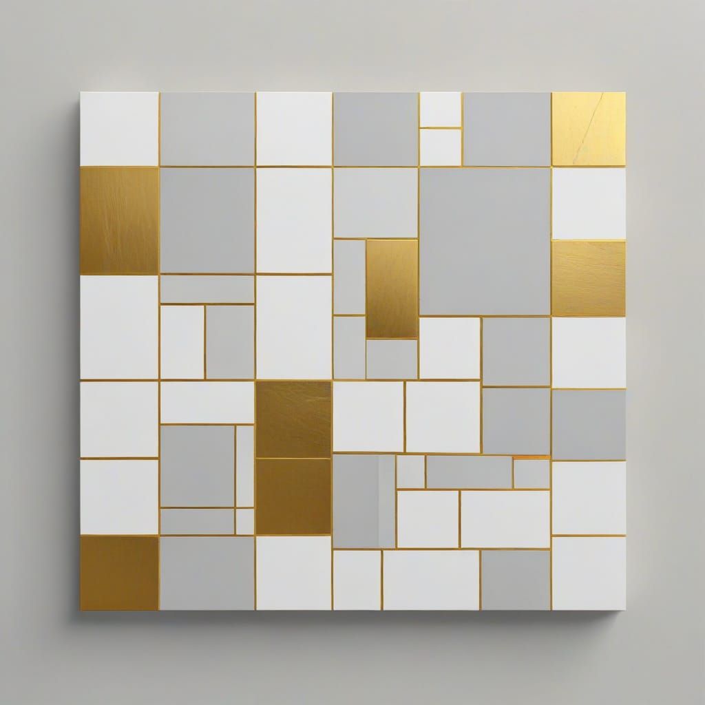 Golden Harmony Geometric Artwork