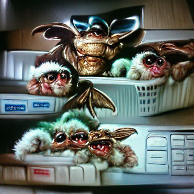 Detailed Gremlin Portrait in Vivid Colors
