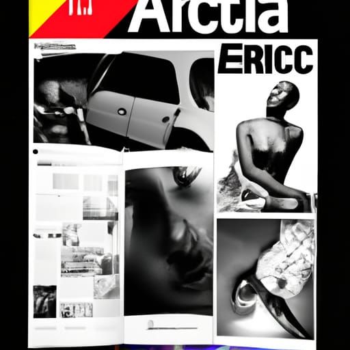 Monochrome African Art Inspired by Magazine Photography