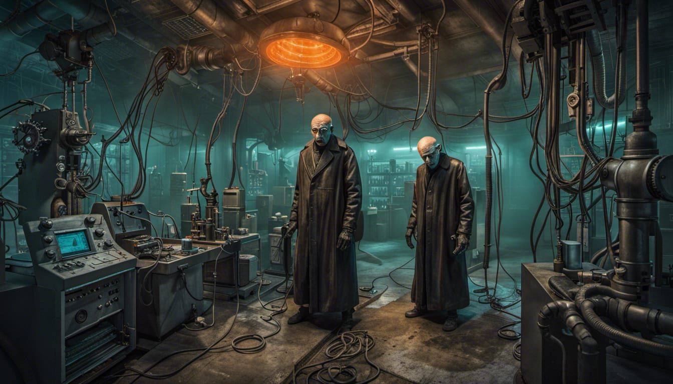 Nosferatu in Giger-Inspired Biomechanical Lab