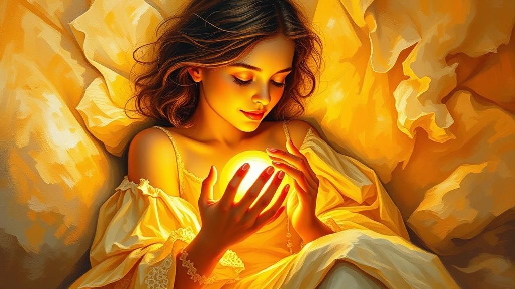 Golden Light Devotion: Expressionist Dreamscape