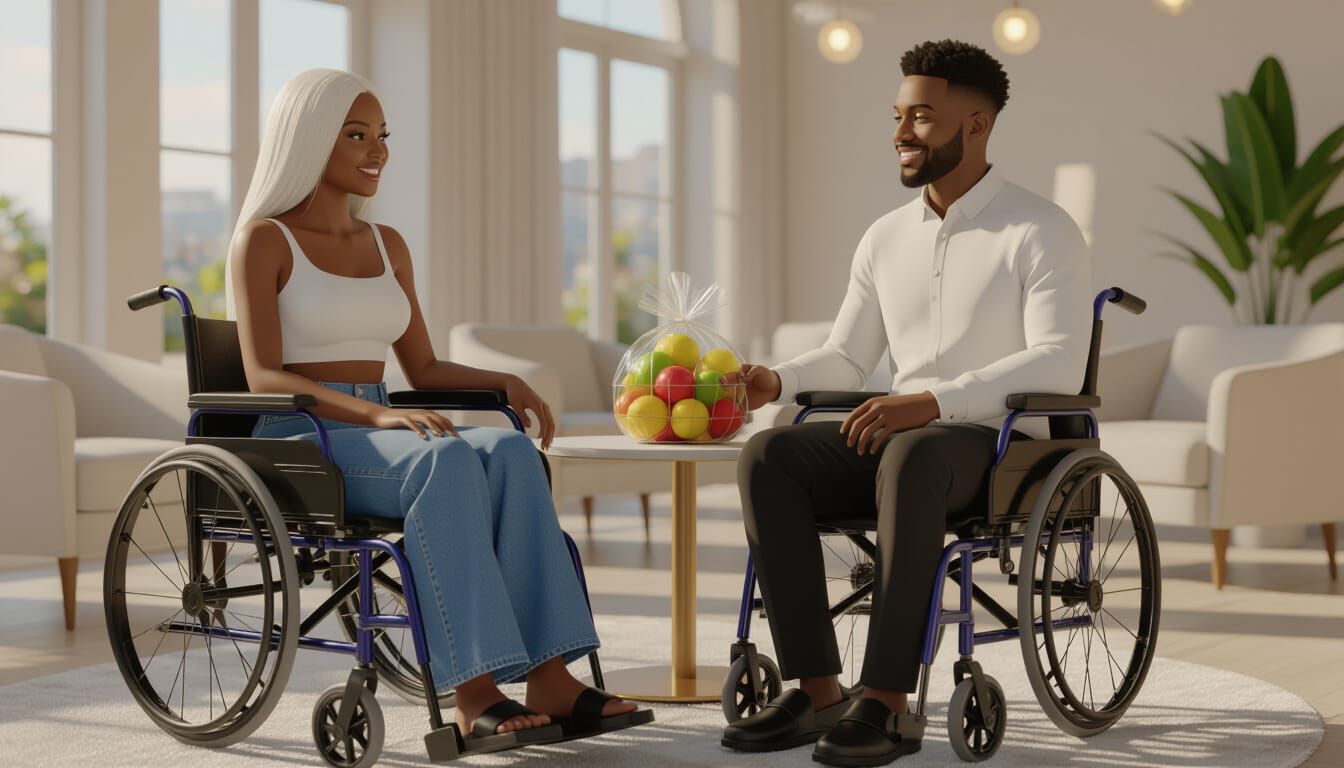 Hyperrealistic Animated Portrait of an African Woman in Luxu...