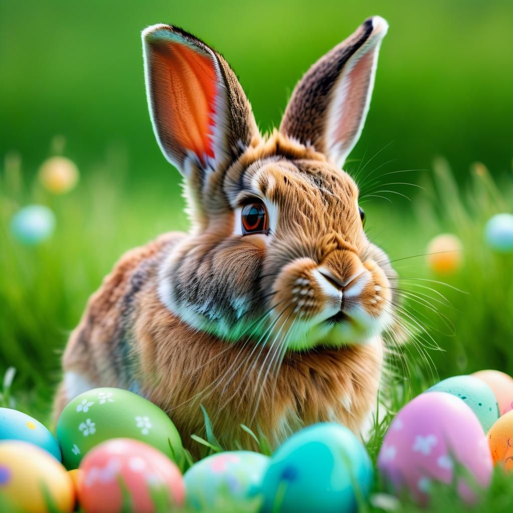Whimsical Easter Bunny Still Life Photograph
