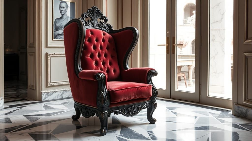 Elegant Art Deco Chair in Luxurious Setting