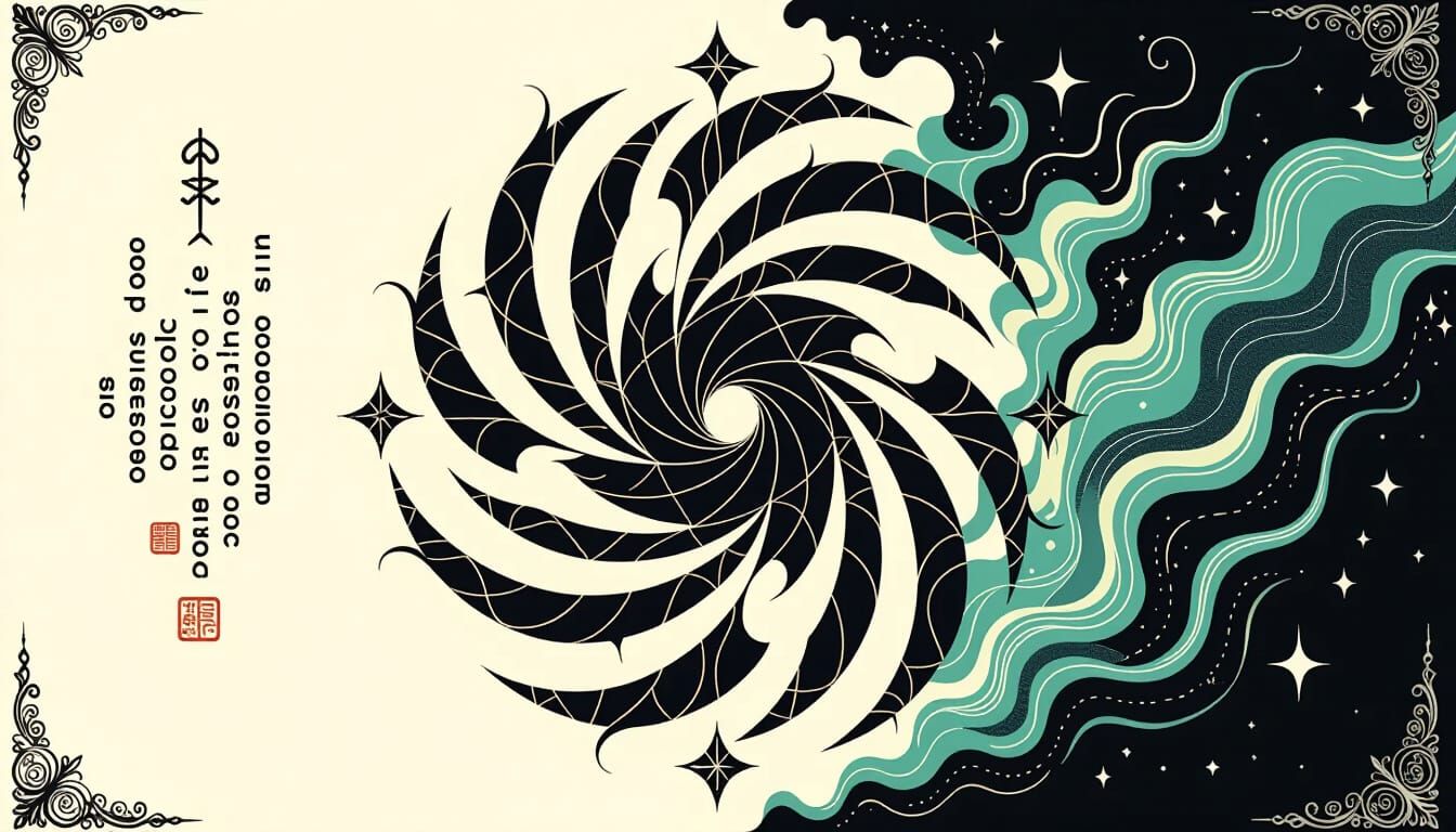 Whirling Sigil with Theban Script Fusion