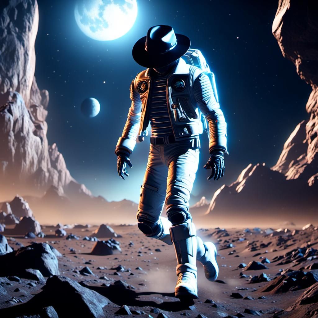 Michael Jackson Moonwalks on Mars: 3D Game Cinematic