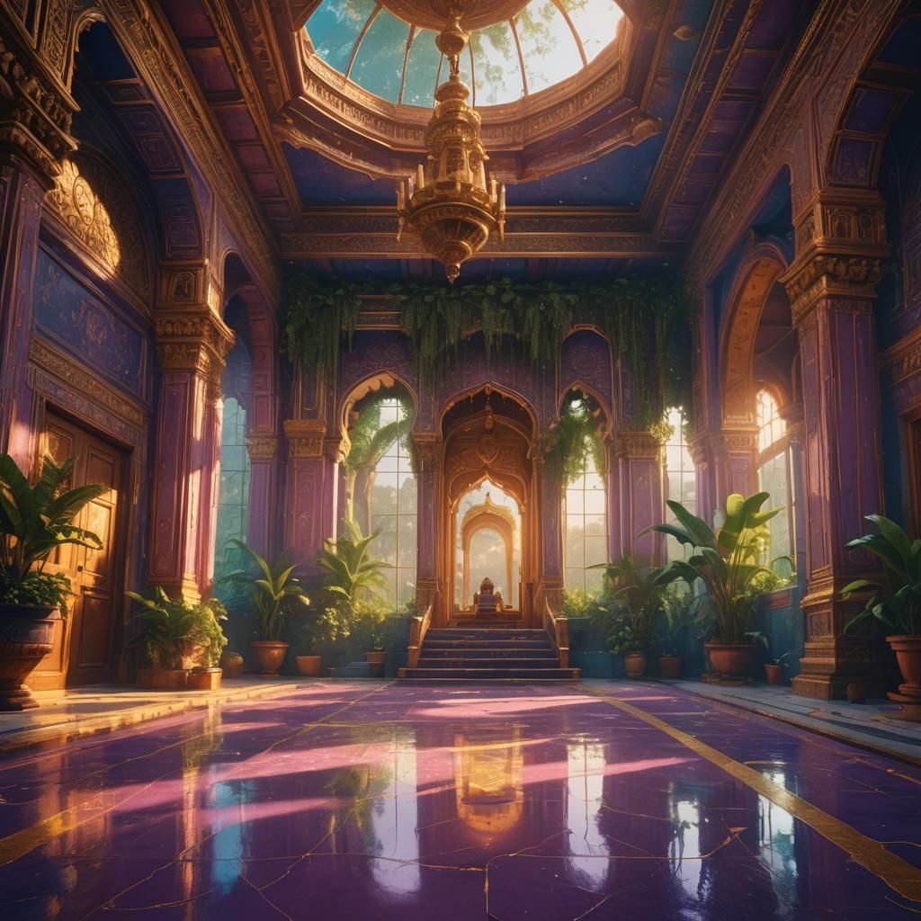Indian Palace: Vibrant Fantasy Concept Art