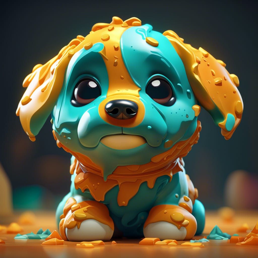 Cute Cheese Dog Concept Art in 8K