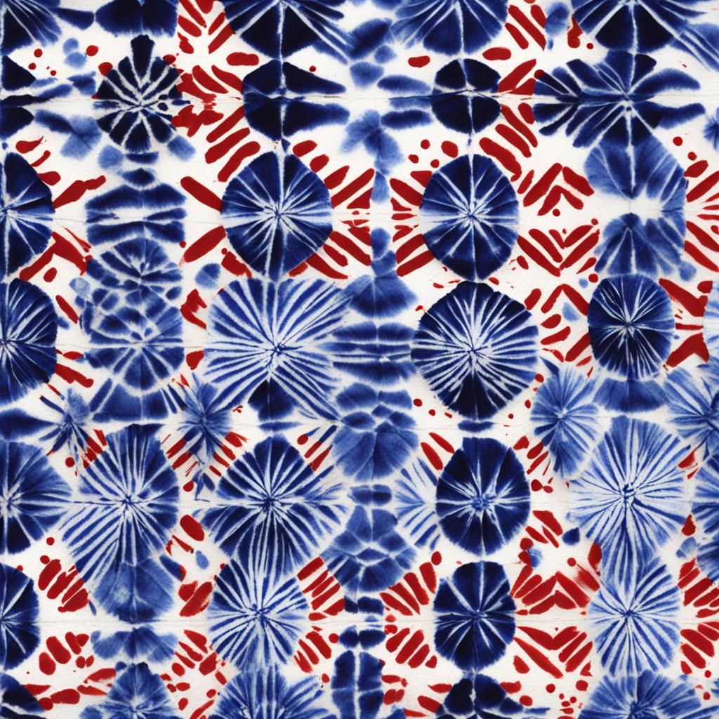 Shibori Dyeing Technique Pattern