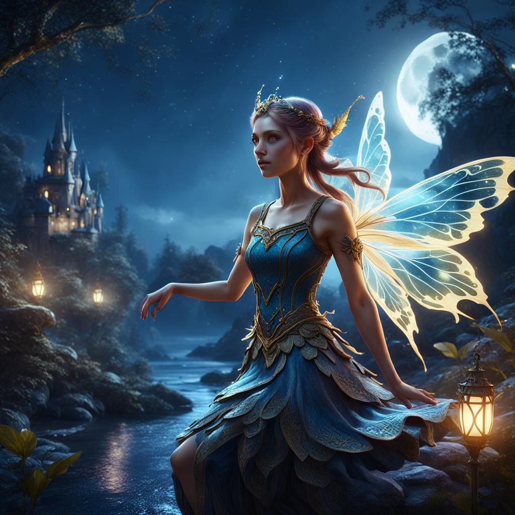 Moonlit Fairy Fantasy Concept Art