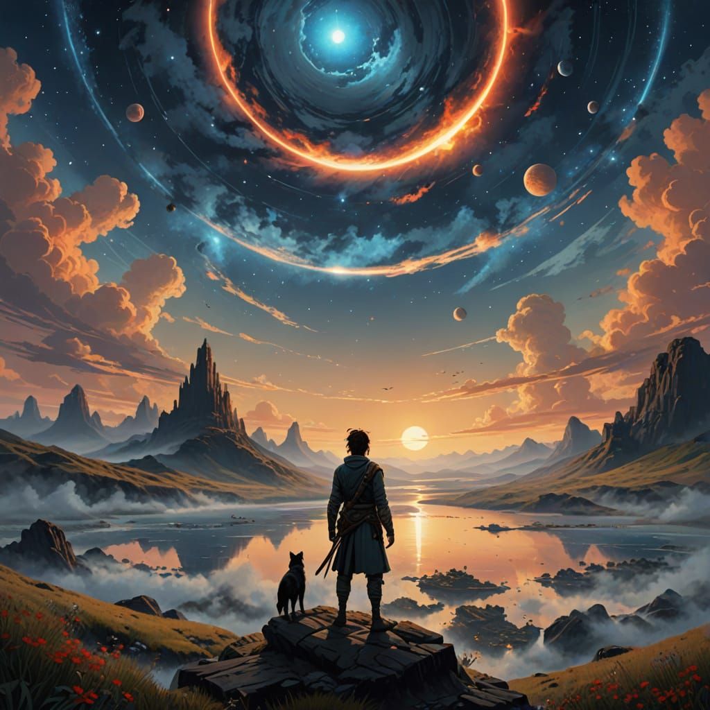 Ethereal Landscape in a Cosmic Aesthetic