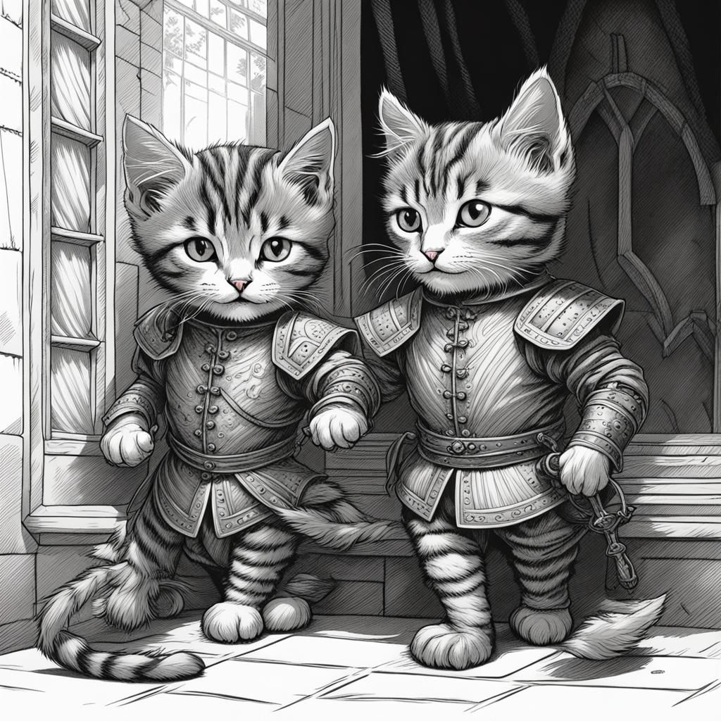 Tabby Kittens Recreate Romeo and Juliet in Tudor Costumes
