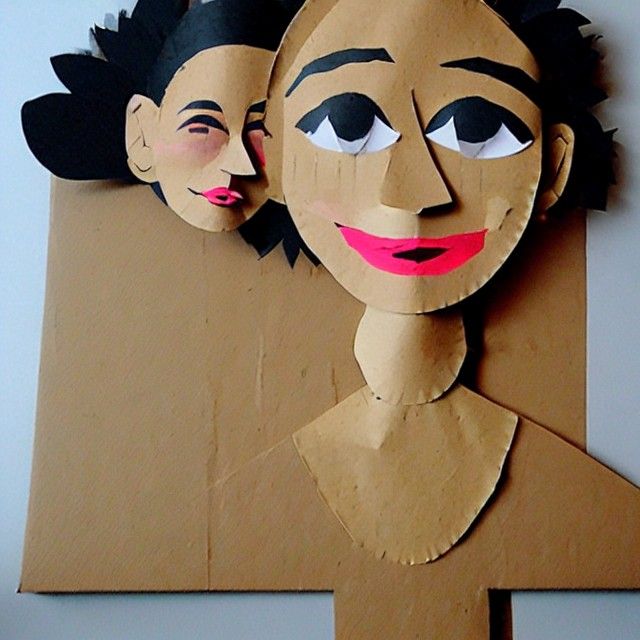 Cardboard Girl Puppet: A Beautiful Portrait