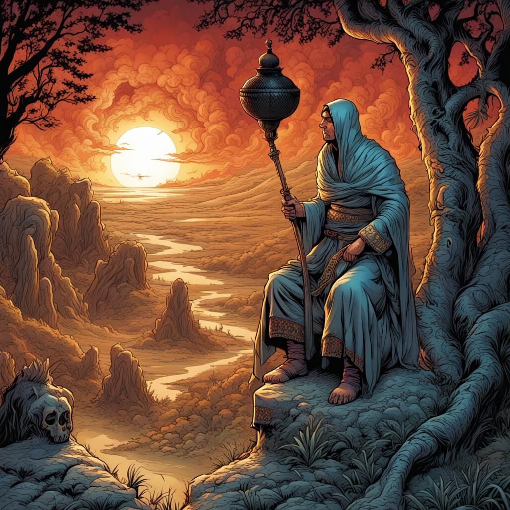 Uzbek Folk Tales in Comic Book Art Style