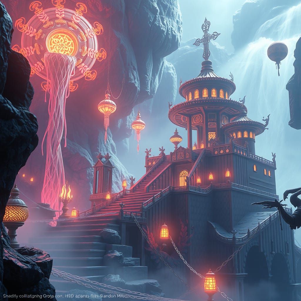 Realistic 3D Anime Lands of Spirits from Final Fantasy