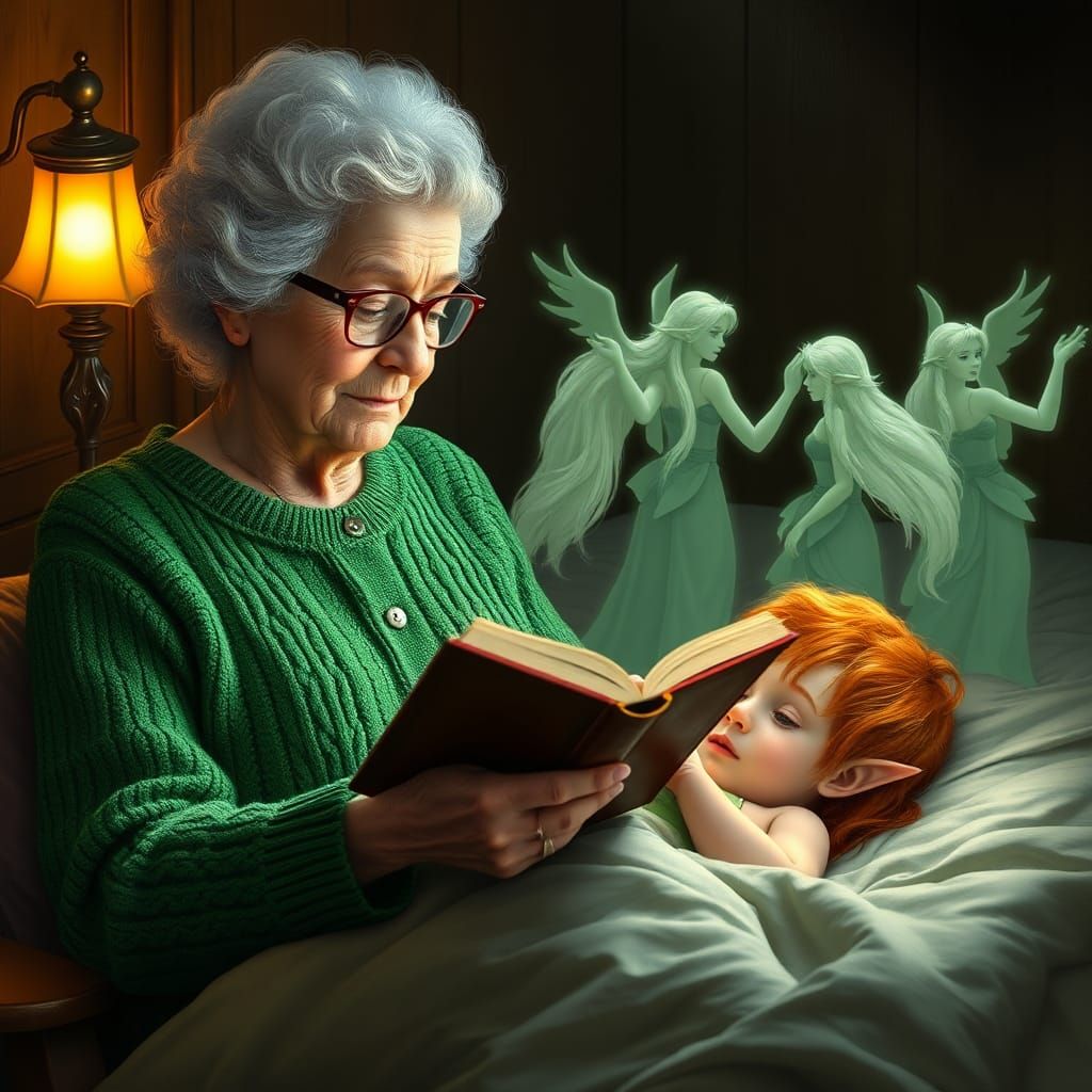 Enchanted Bedtime Story: Elves Dancing in Hologram