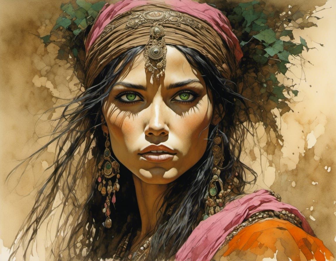 Macarena Achaga as a Gypsy Woman