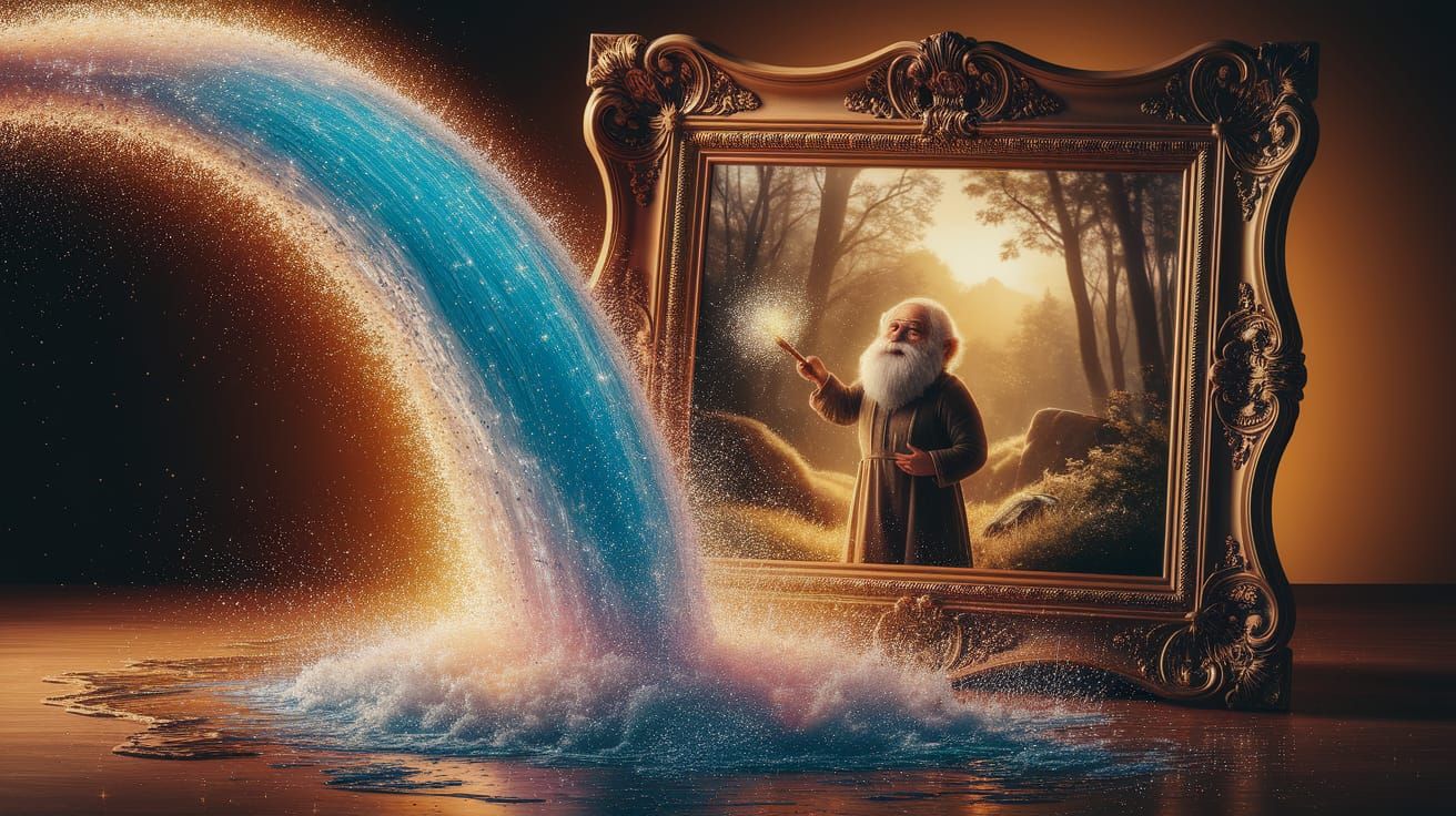 Magical Painter Brings Waterfall Art to Life in 3D