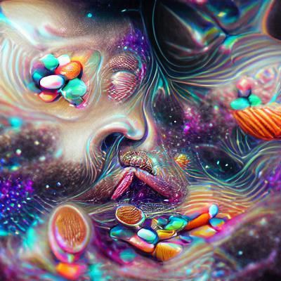 Psychedelic Drugs Illustration in Cosmic Style