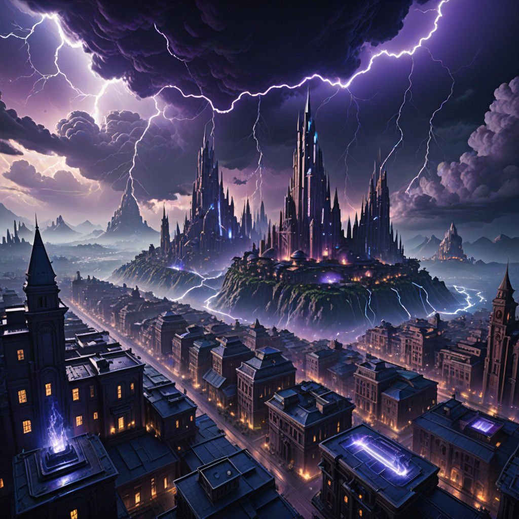 Ethereal Skies Utopia: Anti-Gravity City in Majestic Cloudsc...