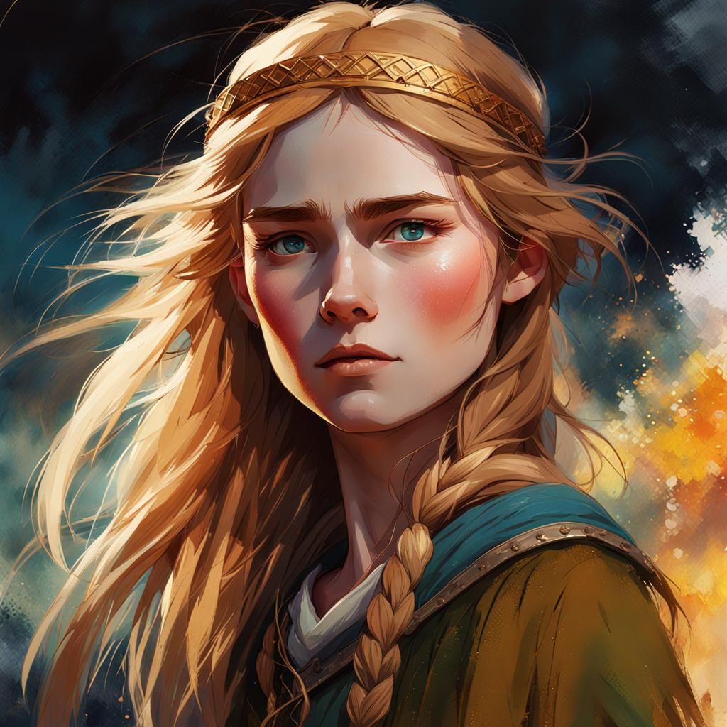 Eilonwy Portrait in Detailed Digital Art Style