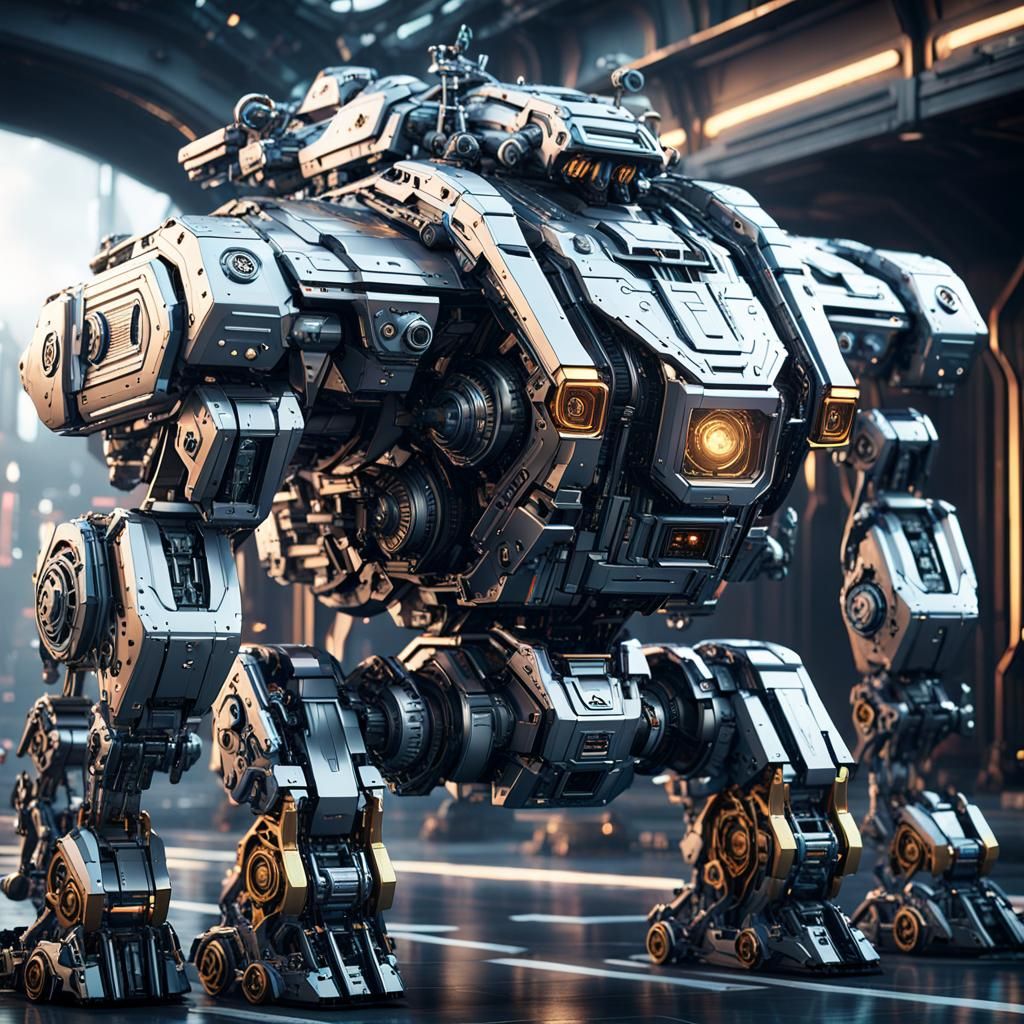 Futuristic Sci-Fi Mech in Cinematic Style