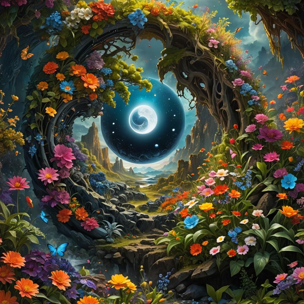 Yin and Yang: Life and Death in Digital Manga Art