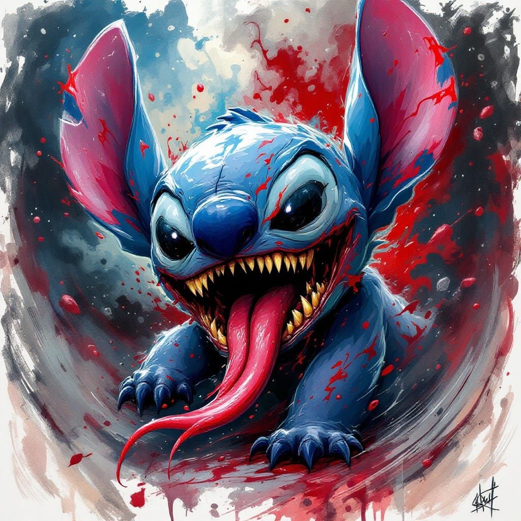 Disney's Stitch as carnage