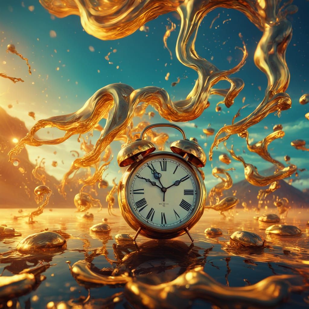 Surrealist Dancer in a Dali-esque Dreamscape