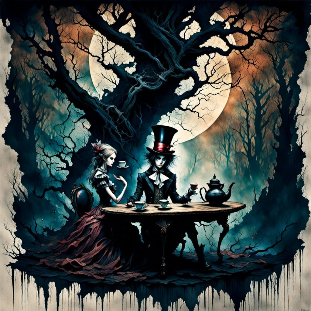 Emo Alice's Dark Tea Party Fantasy