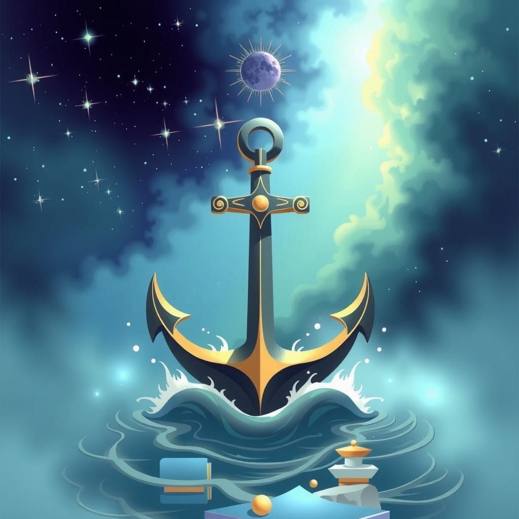 Surreal Spiritual Anchor in Harmonic Resonance