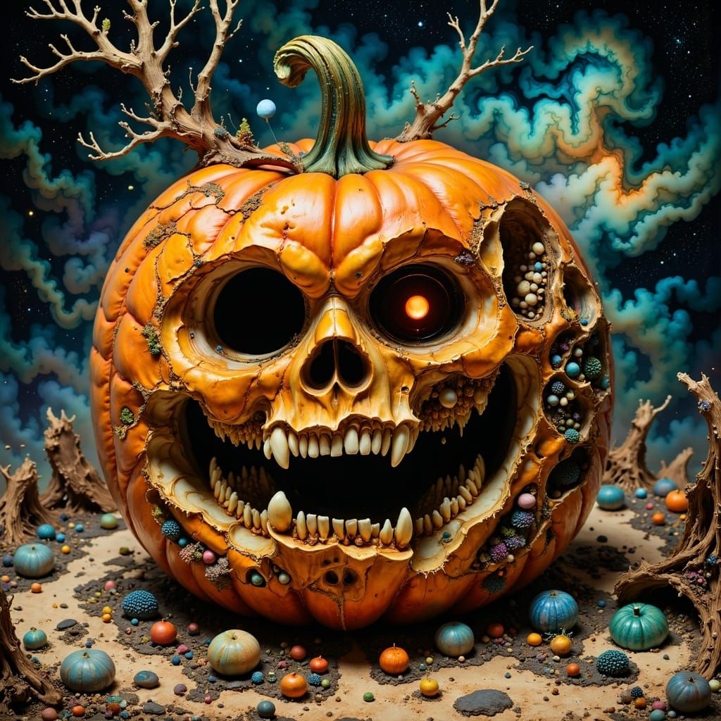 Halloween Pumpkin of Death in Post-Apocalyptic Horror