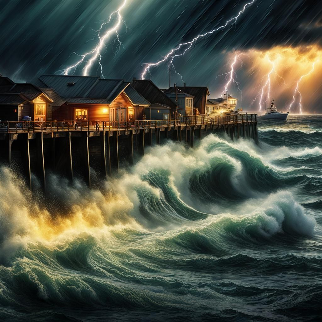 coastline thunderstorm