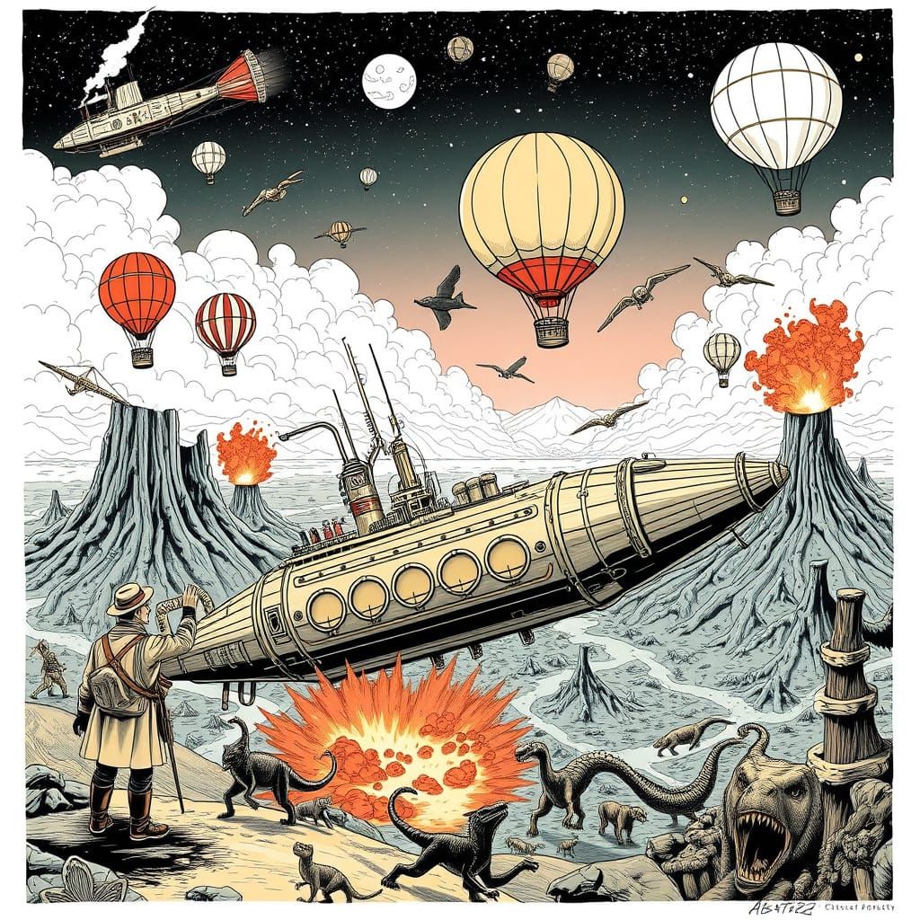 Steampunk Odyssey: Victorian Explorers Confront Prehistoric ...