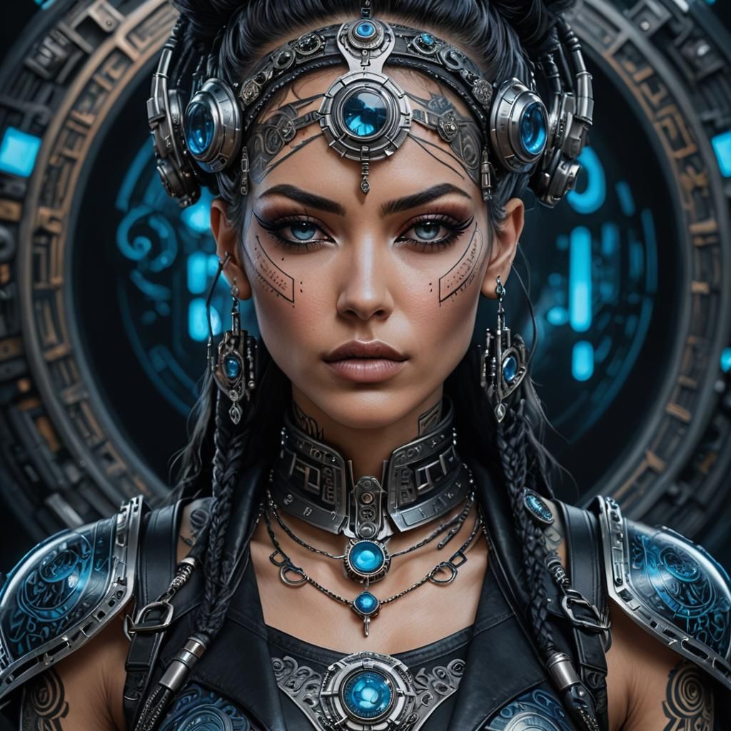 Mystical Cyberpunk in Sapphire