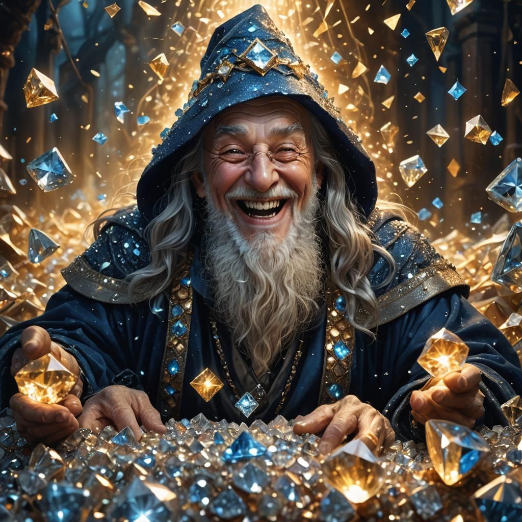 Wizard in Diamonds: Fantasy Art with Rembrandt Lighting