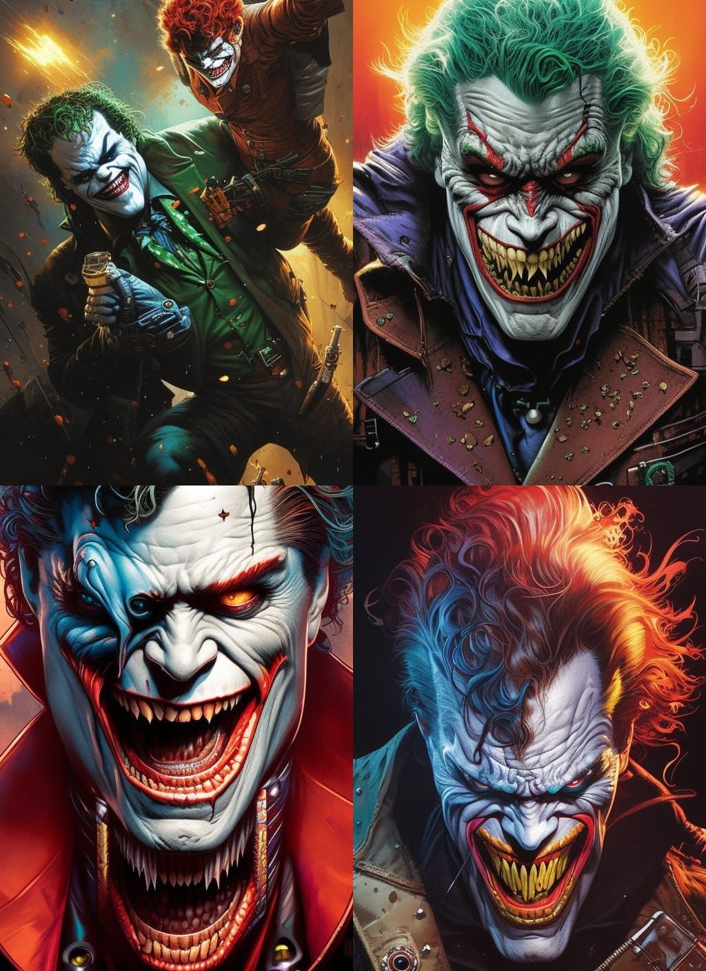 Matt Damon as Zombie Joker Crayon Caricature