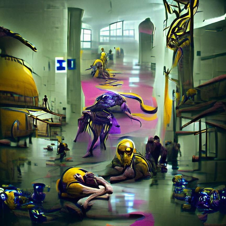Frightened Extraterrestrials in Dark Fantasy Concept Art