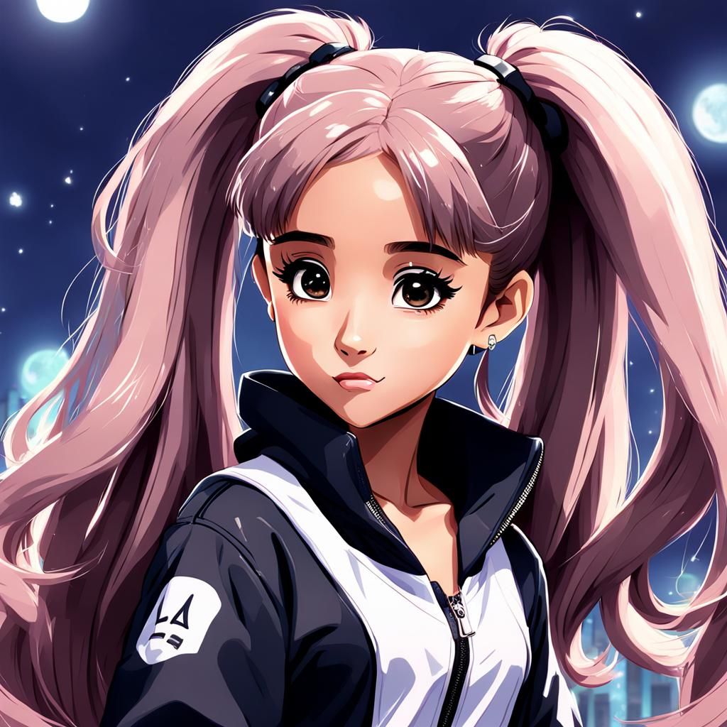 Anime Style Ariana Grande AI Art