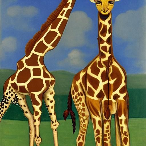 Giraffe in Impressionist Style with Brown Sugar