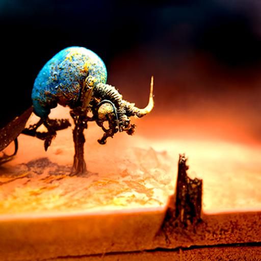 Surreal Mechanical Landscape Inspired by Beksiński and Dean