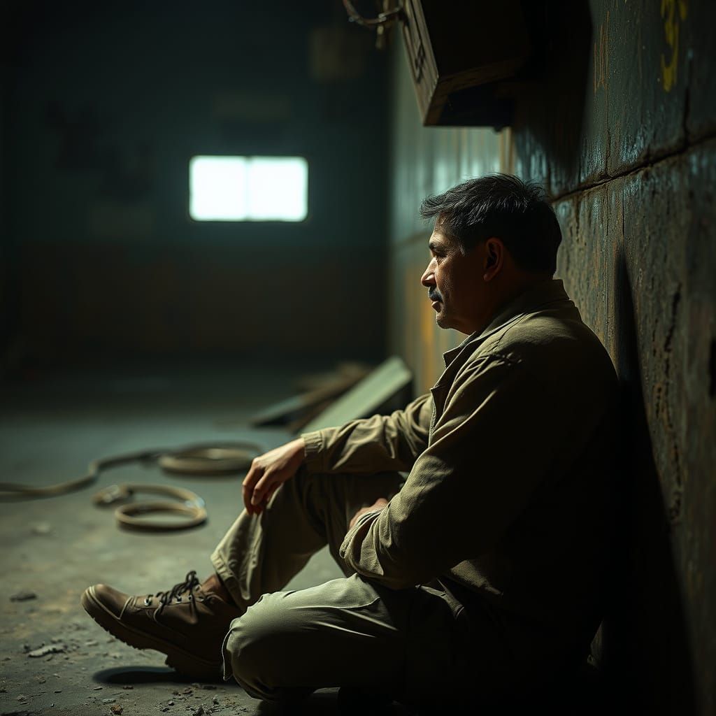 Gritty Realism: Cinematic Portrait in Earth Tones